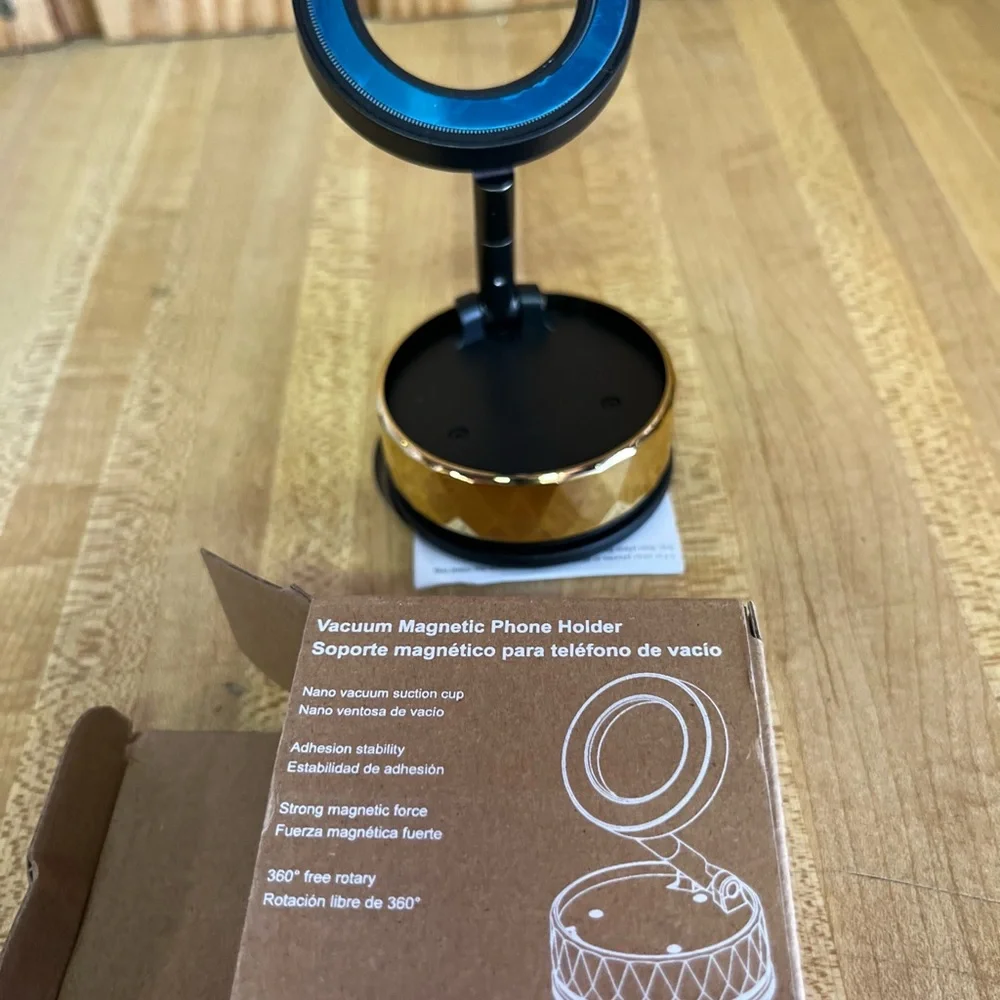 Gold magnetic car phone holder